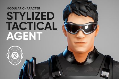 Stylized Tactical Agent - Modular Character