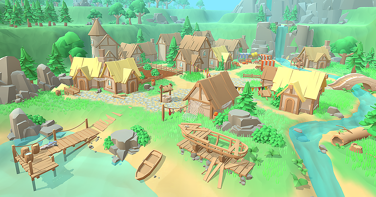 Basic Town Layout For Unity Stylized Old Town | 3D Environments | Unity Asset Store