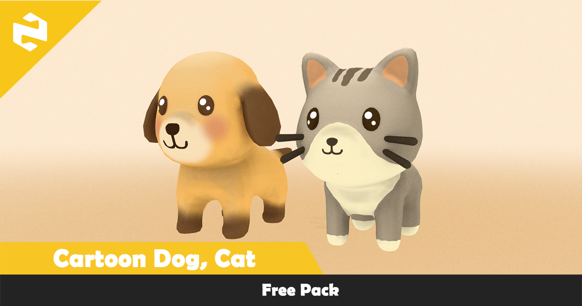 Free Pack - Cartoon Dog, Cat | 3D Animals | Unity Asset Store