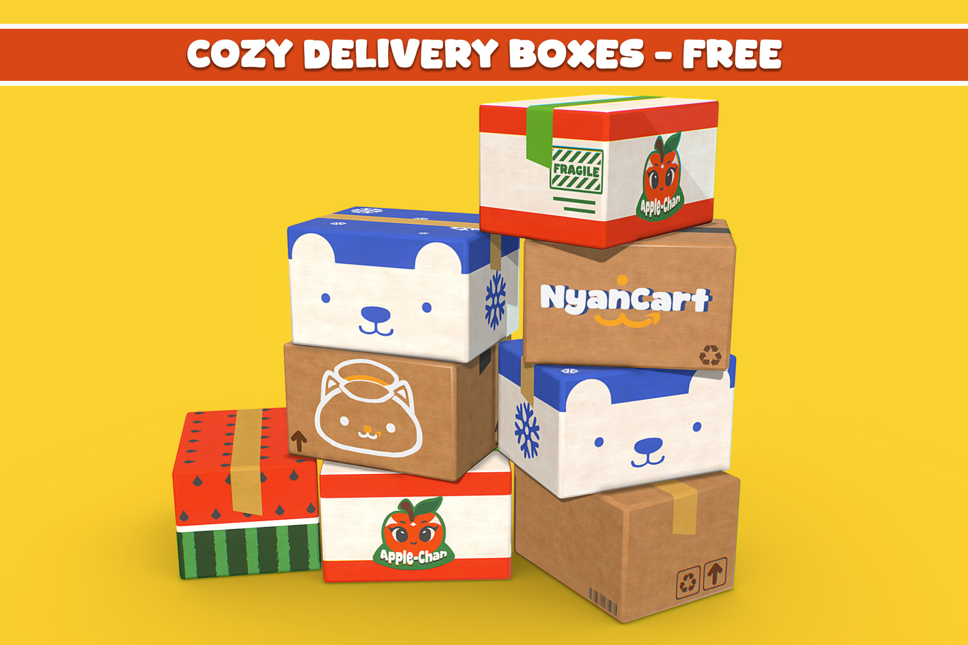 Cozy Delivery Boxes - FREE | 3D Props | Unity Asset Store