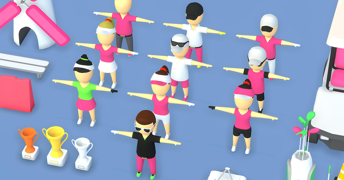 Hyper Casual Golf | 3D Characters | Unity Asset Store