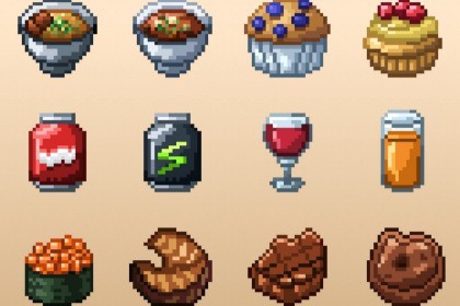 Pixel Food Items Pack