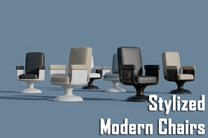 Stylized Modern Chairs Pack