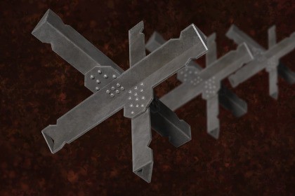 Military Anti Tank Hedgehogs N1 Series Metal Fortress Obstacle
