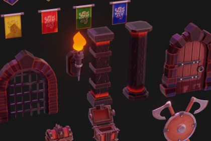 Fantasy Dungeon Creator – Modular 3D Assets + Props + Ambience + SFX (Built-in)