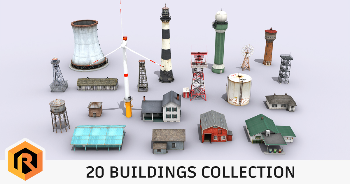 Unity Building Models Building Pack 2 | 3D Props | Unity Asset Store