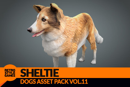 Sheltie 3D Model