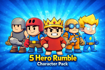 5 Hero Rumble 2D Character Pack