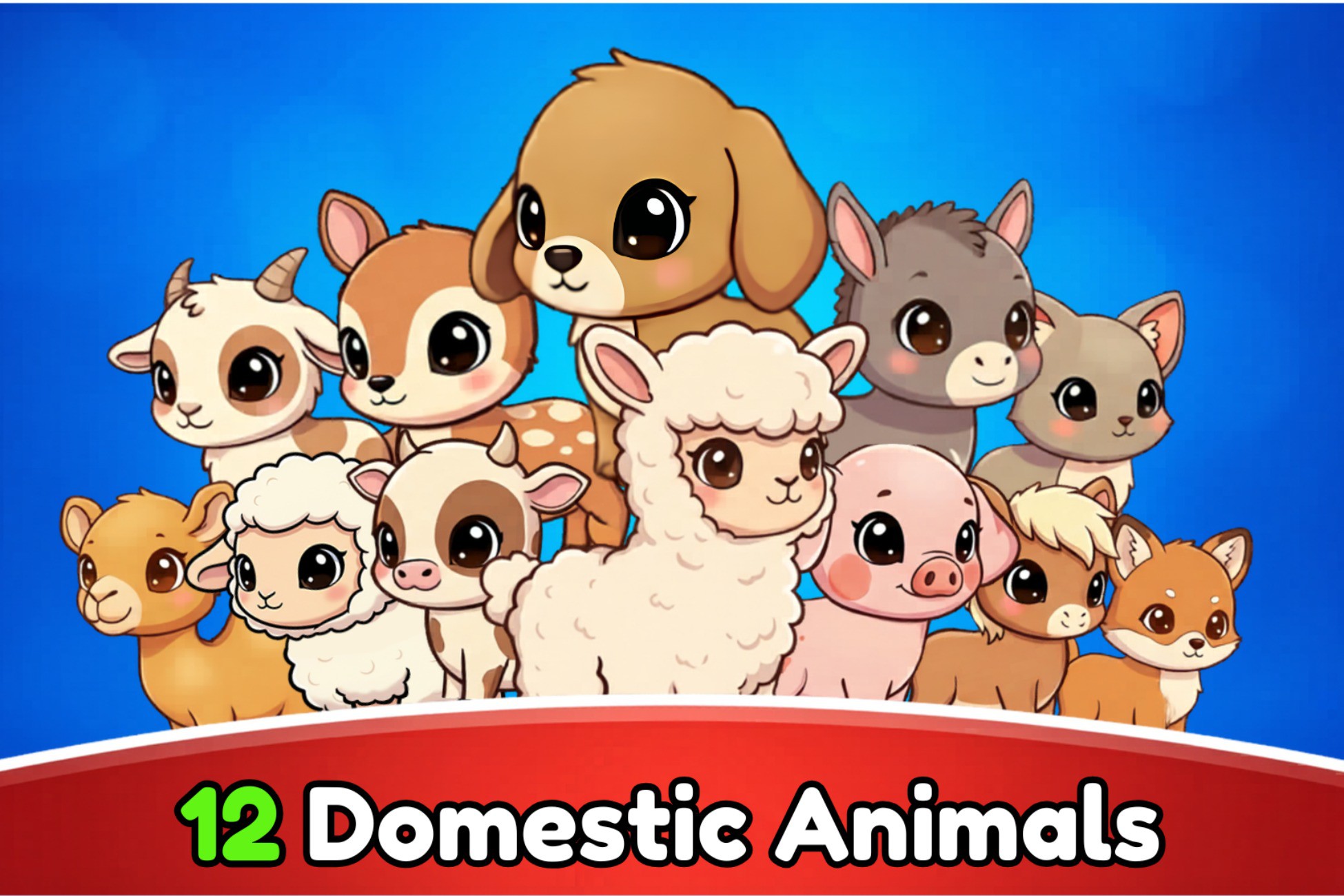 12 Domestic animal - 2D Animated Character