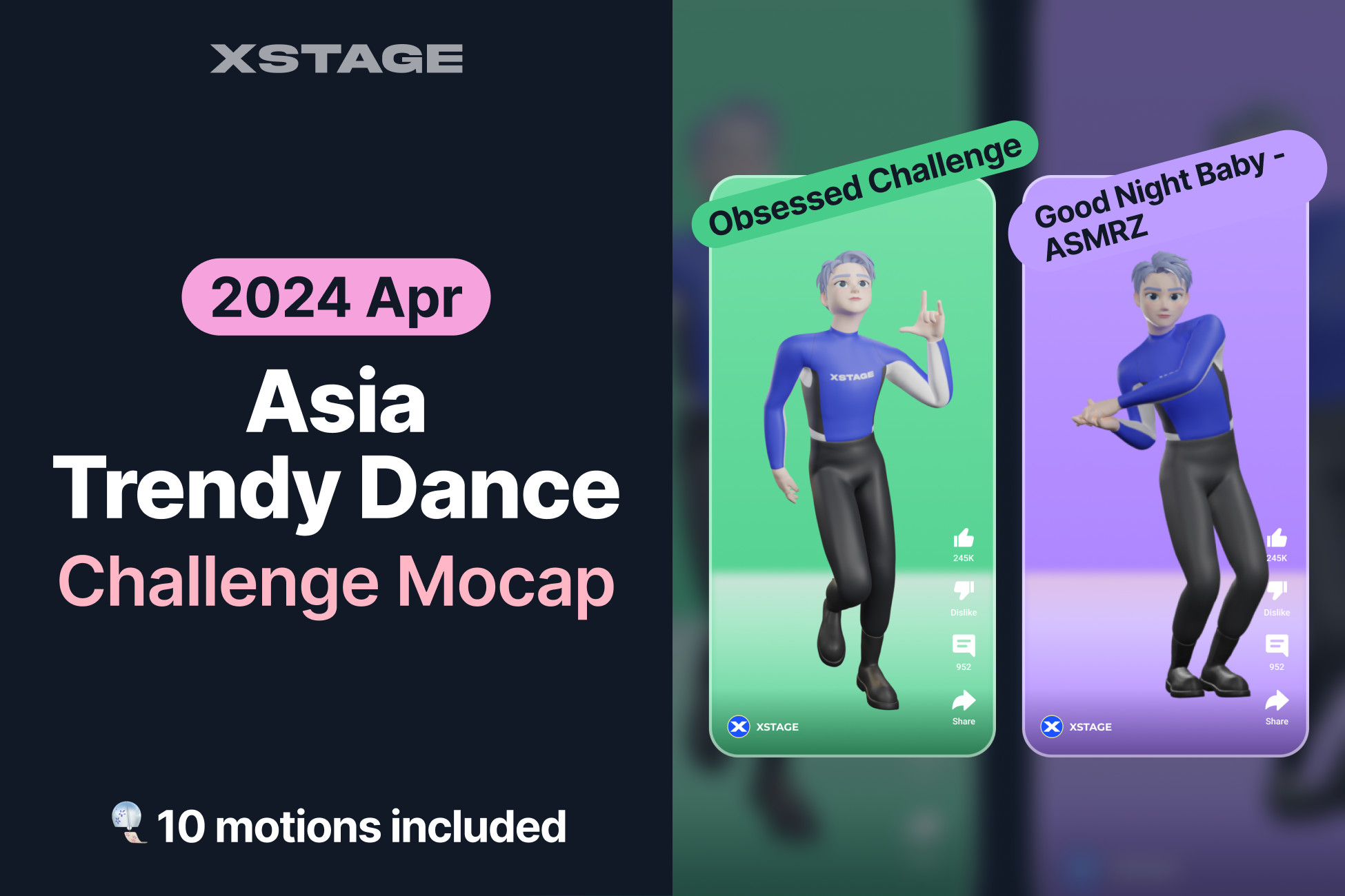 Asia Trendy Dance Challenge Mocap Pack [2024 April] | 3D Animations ...