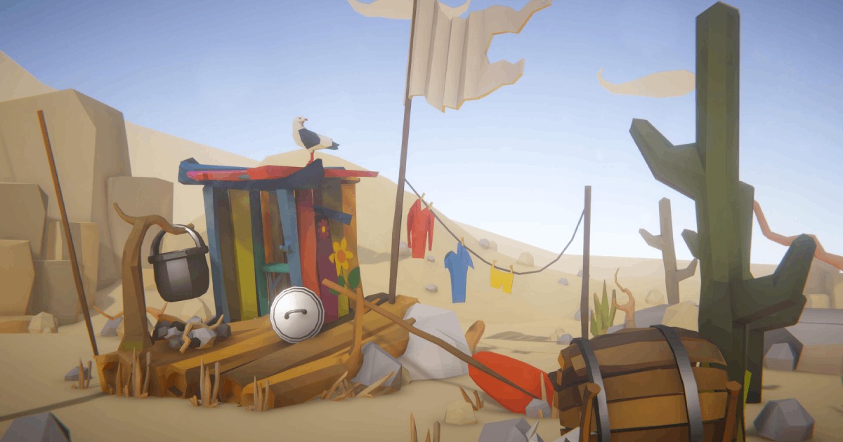 Free Low Poly - Raft on the desert | 3D 주변환경 | Unity Asset Store