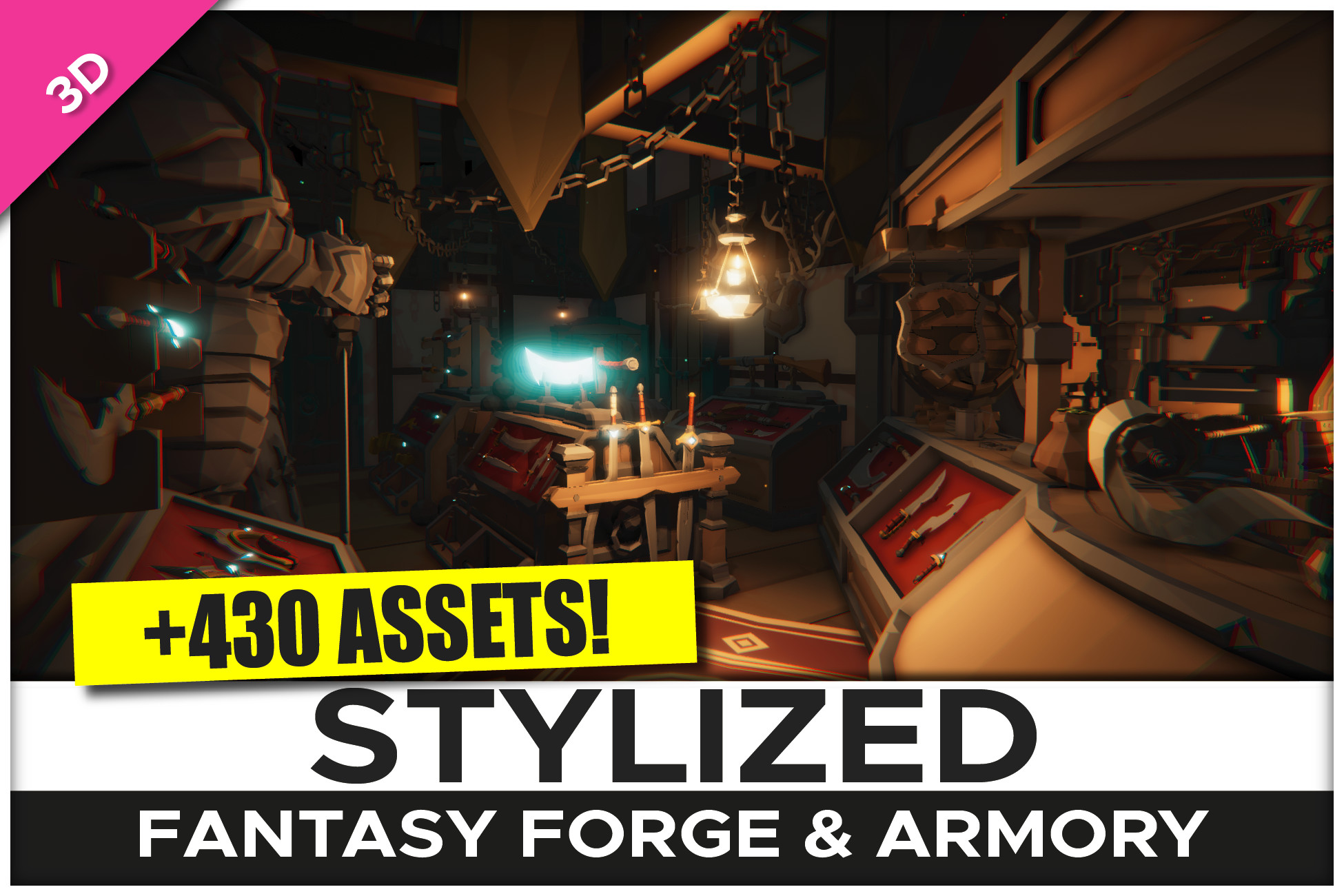 STYLIZED Fantasy Forge & Armory - Low Poly 3D Art | 3D Props | Unity ...