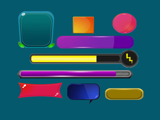 UI button and progress bar pack 7 | 2D Icons | Unity Asset Store