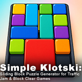 Simple Klotski:Sliding Block Puzzle Generator for Traffic Jam, Block-Clear Games