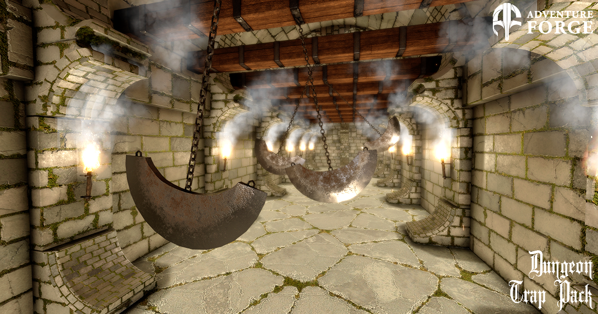 Dungeon Trap Swinging Blade 3D Props Unity Asset Store
