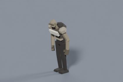3D Zombie Brute - Low Poly Humanoid Rigged Mini-Boss