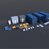 Low Poly Rooftop Parkour Assets