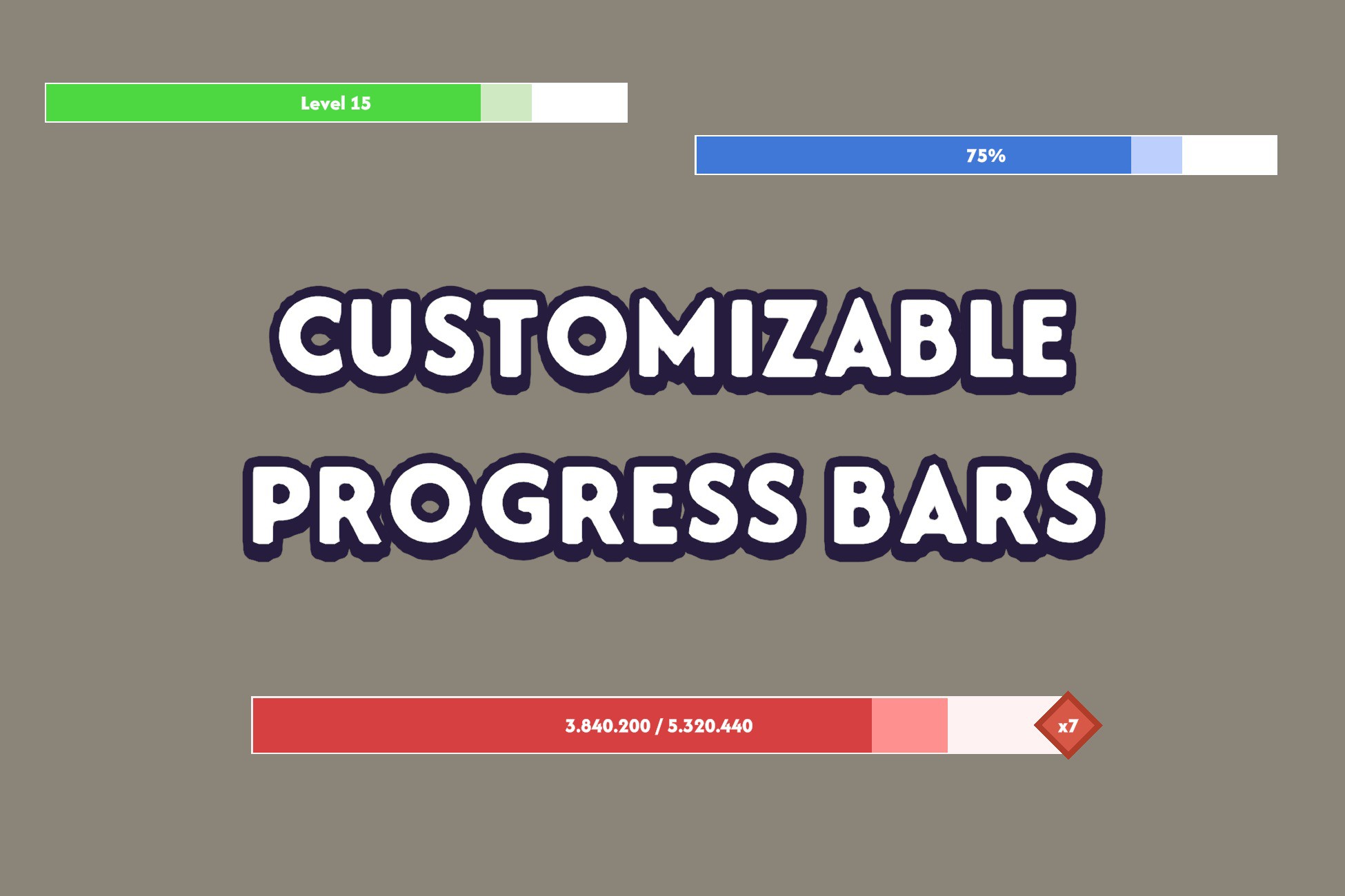 Cusomizable Gui Customizable Progress Bars | GUI Tools | Unity Asset Store