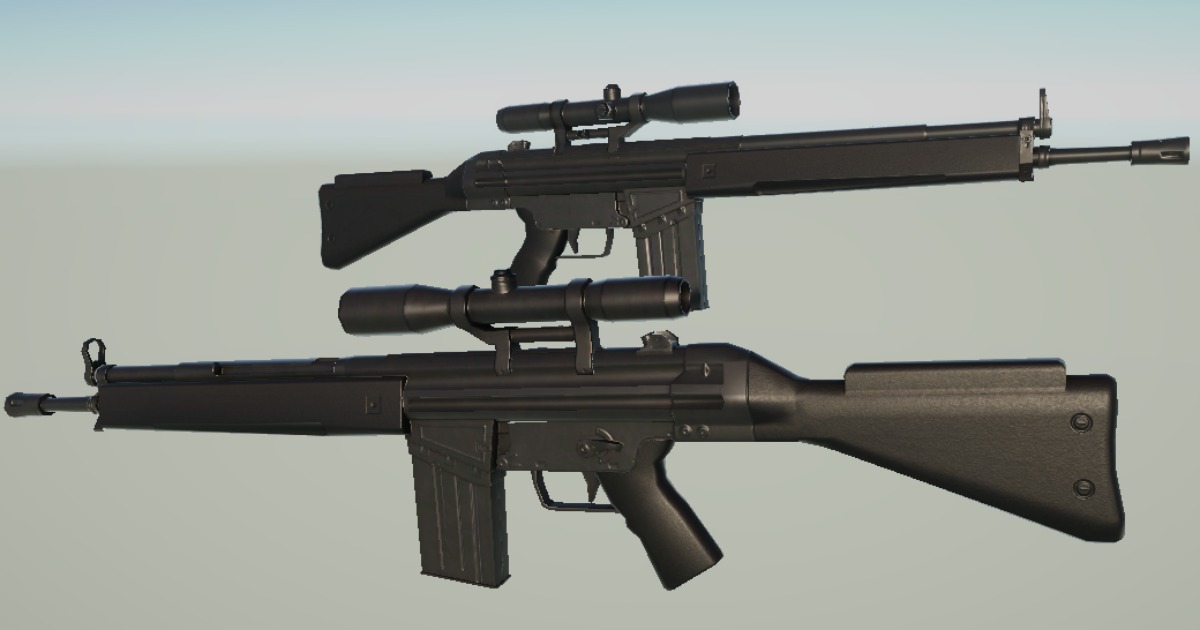 Sniper rifle stylized lowpoly gameready model Low-poly 3D model | 3D ...