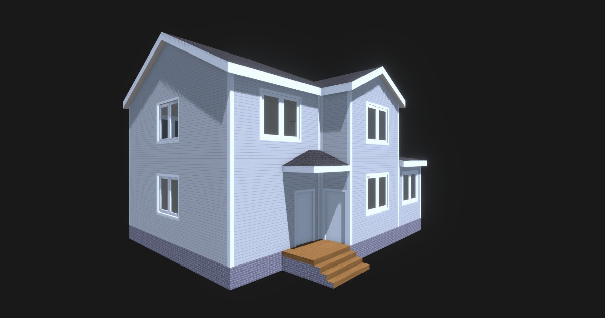 Low Poly Tall Residential House | 3D Urban | Unity Asset Store