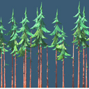 Forest Spruce Lowpoly Full Destructible