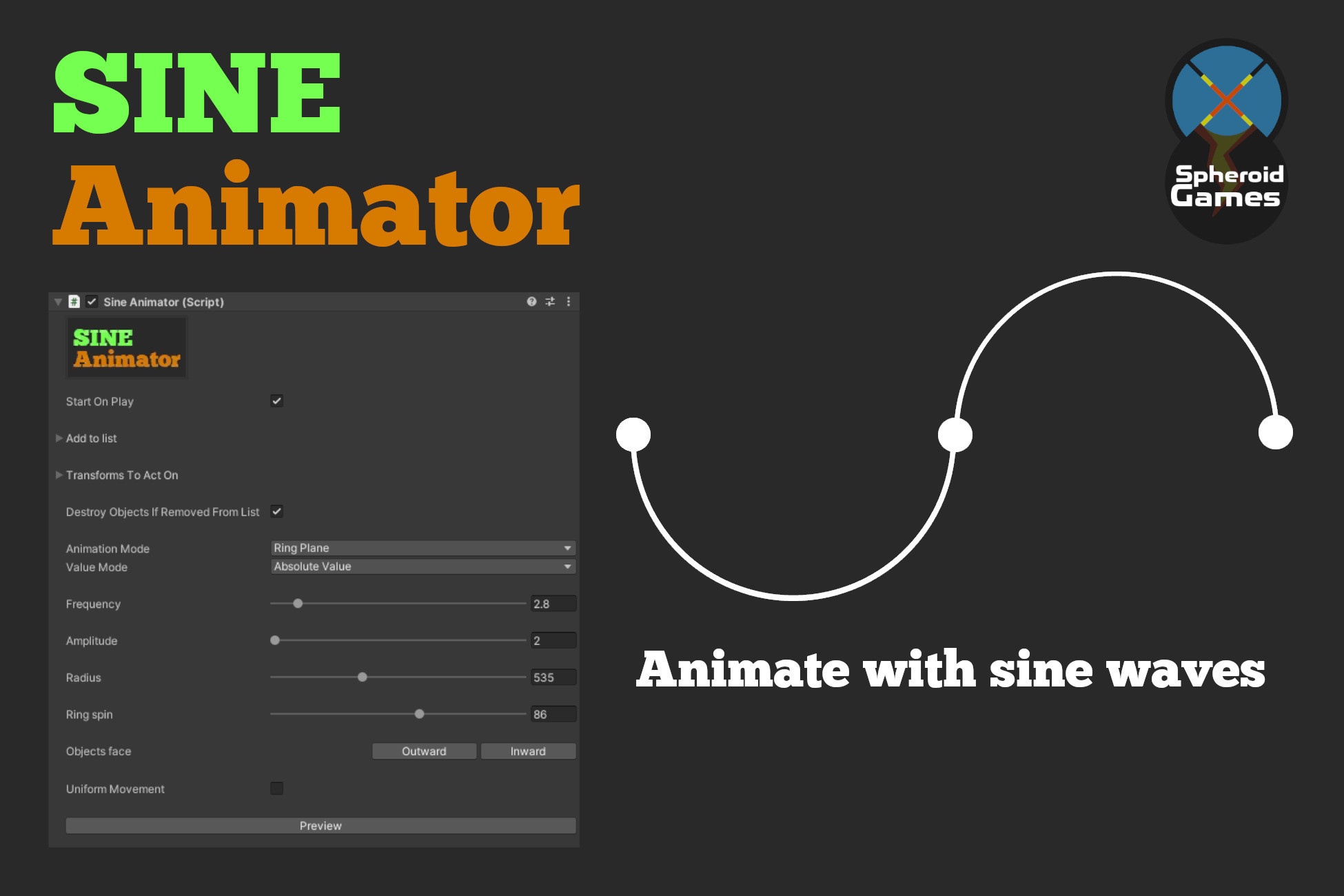 SINE Animator | Animation Tools | Unity Asset Store