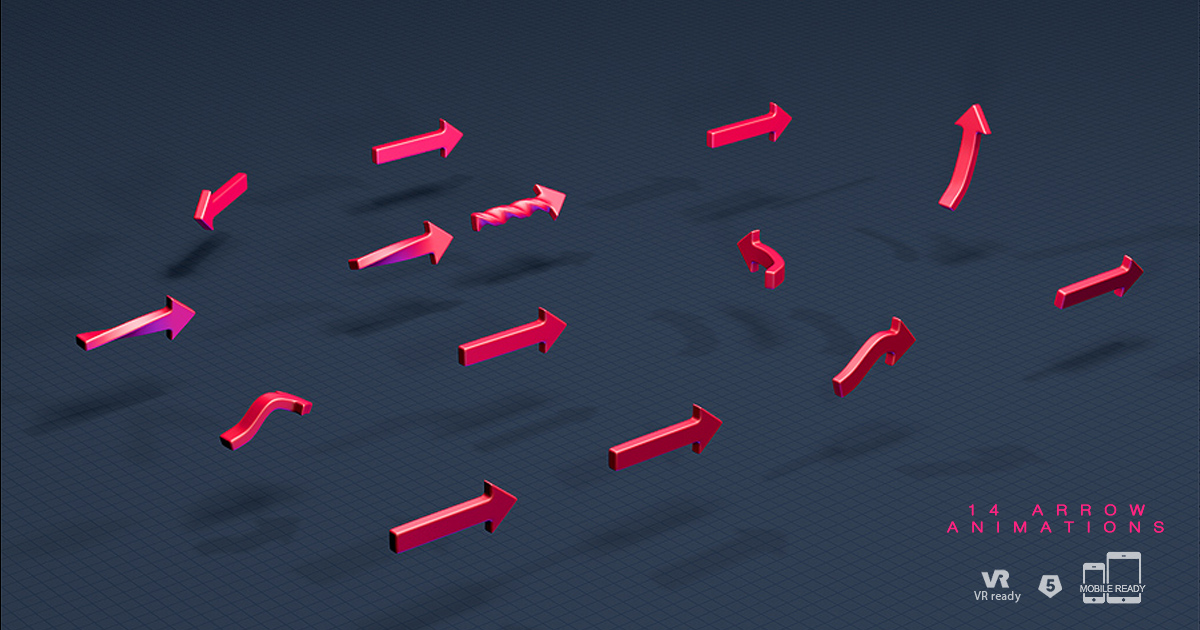 Unity Move Arrows 14 Arrow Animations | 3D Props | Unity Asset Store