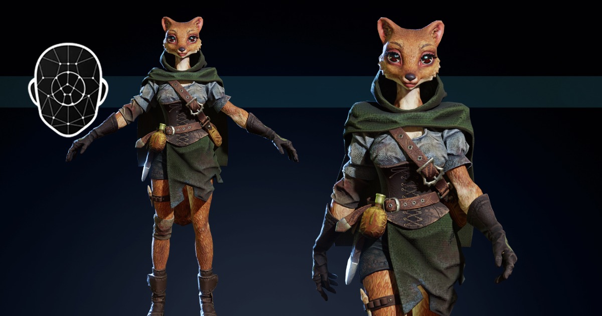 Ermine girl | 3D 角色 | Unity Asset Store