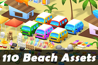 Low Poly Beach Pack - 3D Game Kit