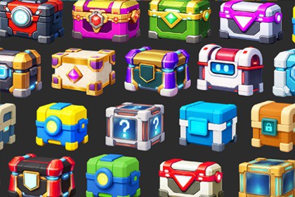 Modern 2D Animated Chests Pack – 36 Variants