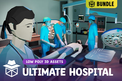 Ultimate Low Poly Hospital Bundle