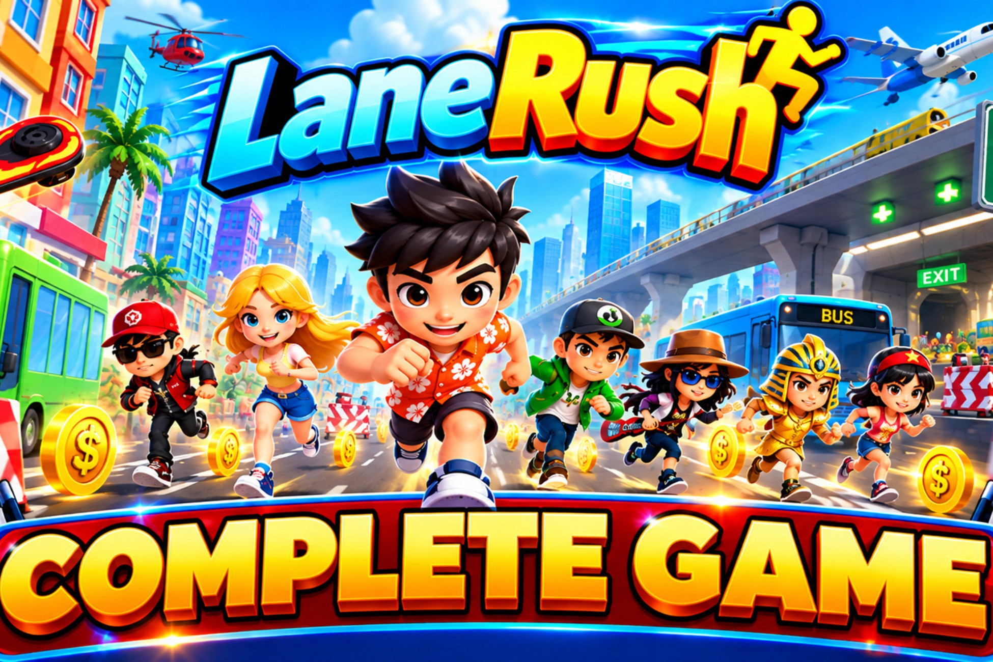 Lane Rush 3D — Complete Endless Runner Template