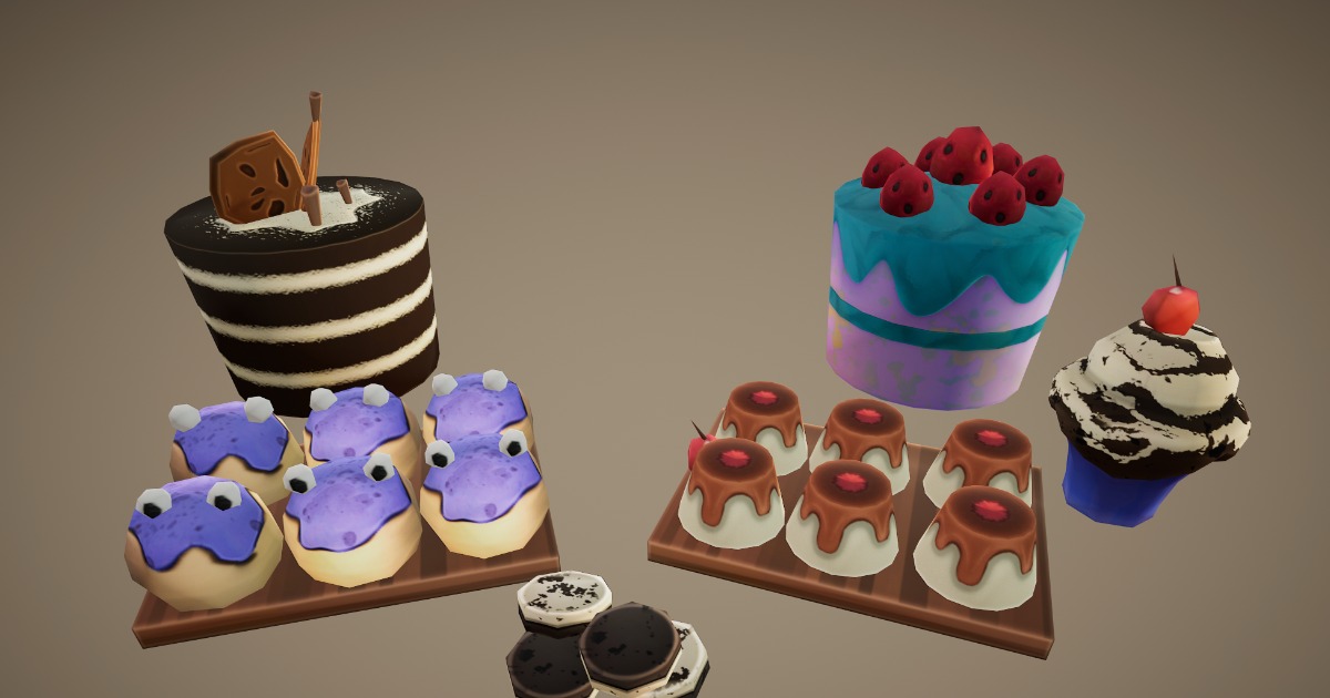 Stylized Props 4 - Sweets | 3D Props | Unity Asset Store