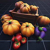 Food Assets Pack - Rice, Wheat, Pumpkin, Fruits
