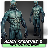 Alien Creature 02 – Stylized Monster – Animation Fantasy Enemy UFO Character #16