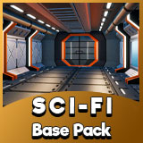Low Poly Modular Sci-Fi Base Pack