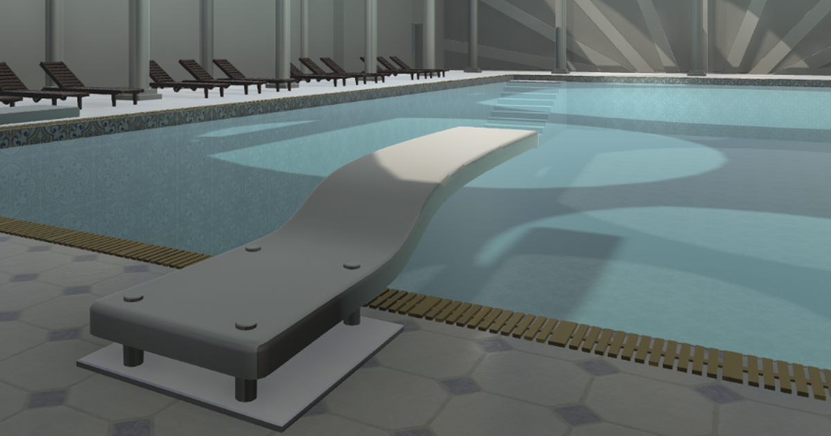 Small pool - interior and props | 3D Interior | Unity Asset Store