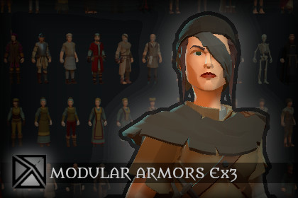 Low Poly Modular Armors Expansion Pack 03 - LOWPOLY MEDIEVAL FANTASY SERIES