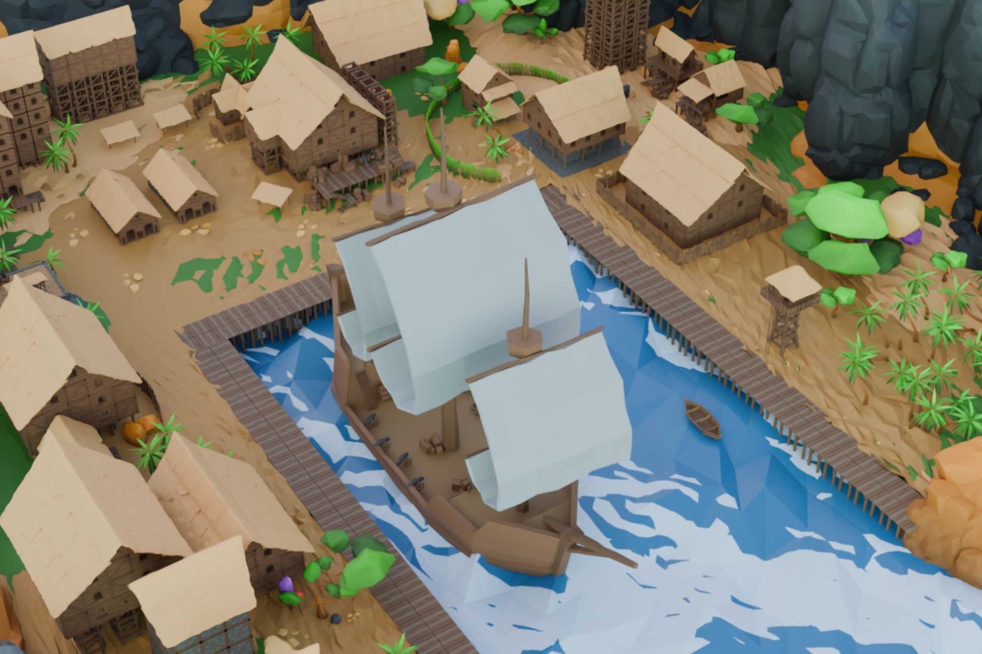 Base Unity Environment Low Poly Modular Environment pack - PA | 3D Environments | Unity Asset ...