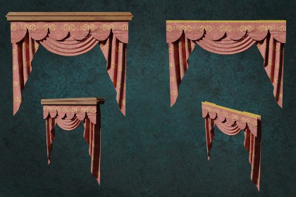 Deco Curtains Baroque Series DoubleFlower LT1 N3