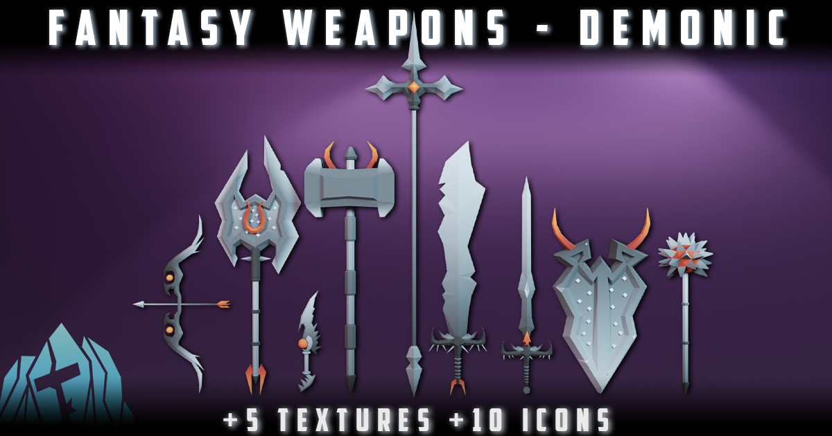 Fantasy Weapons Pack 2 - Demonic | 3D 武器 | Unity Asset Store