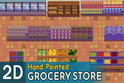 Hand-Painted 2D Grocery Store Asset Pack