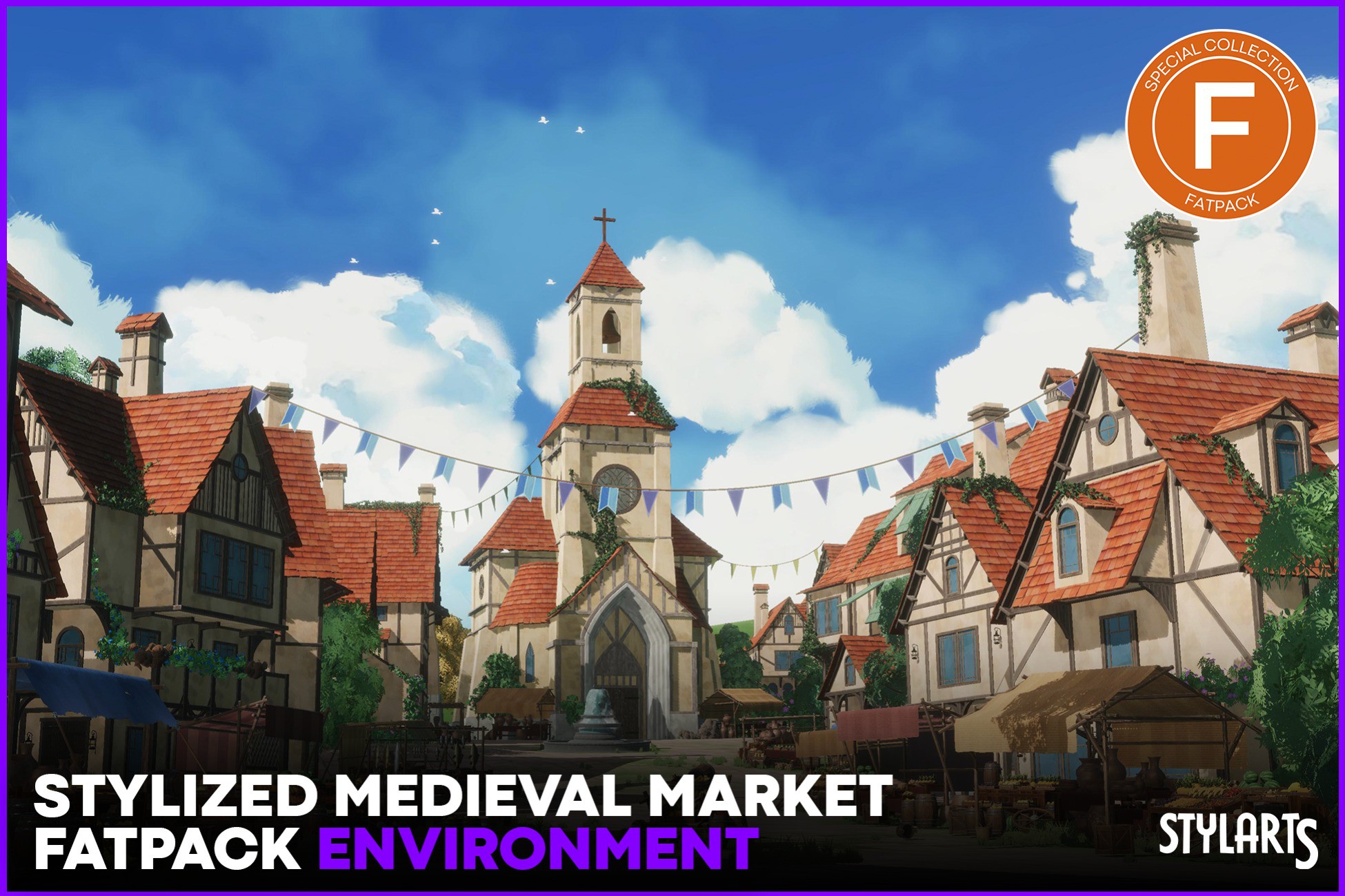 Stylized Medieval Market Fatpack, image 1