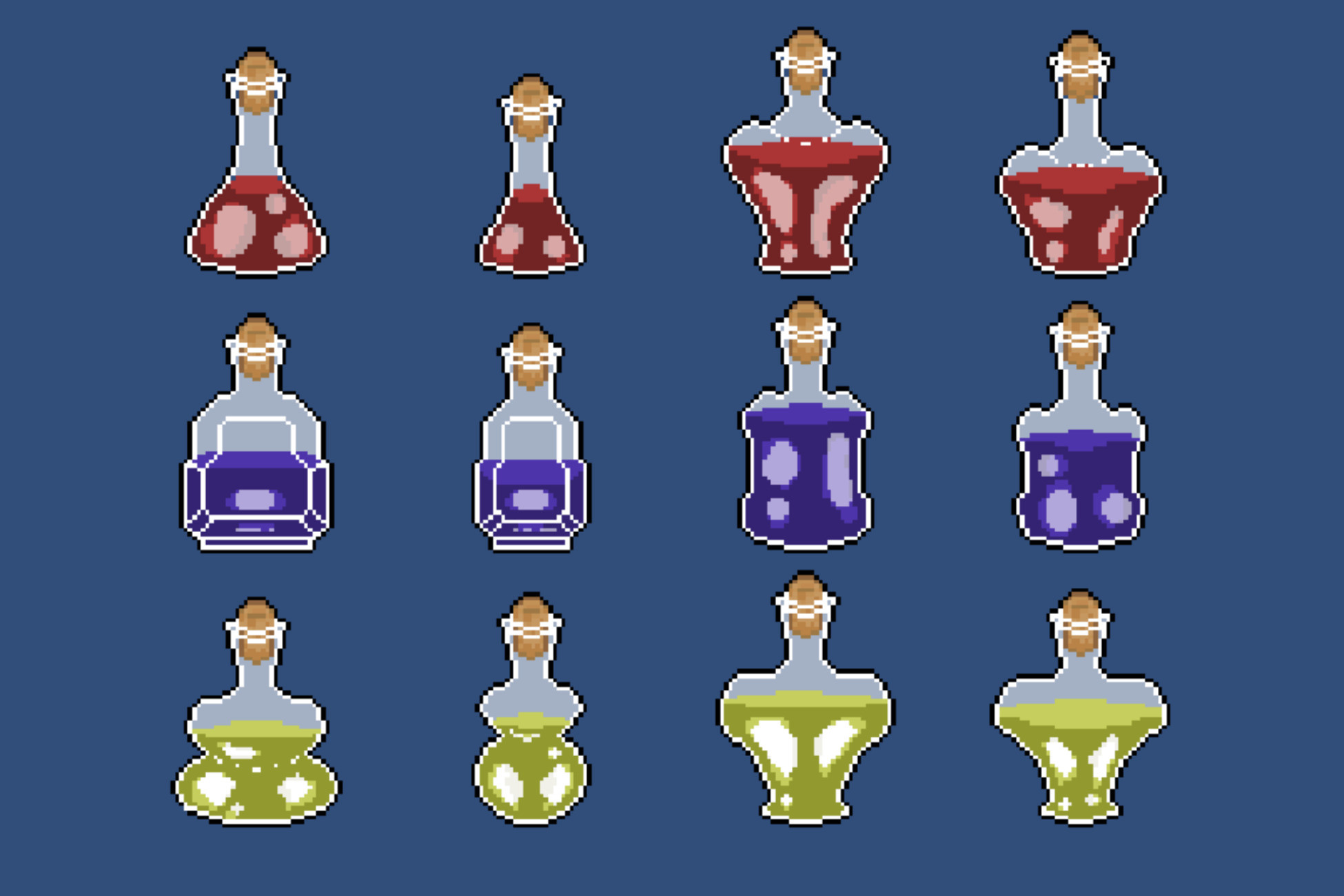 2D Potions Pixel Art | 2D 아이콘 | Unity Asset Store