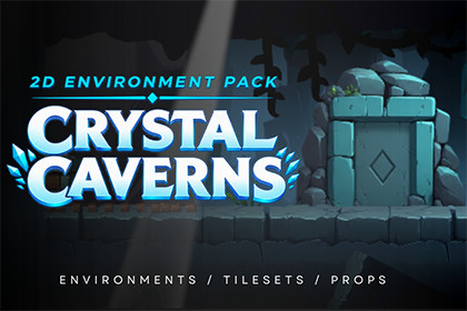 Crystal Caverns 2D Environment Pack