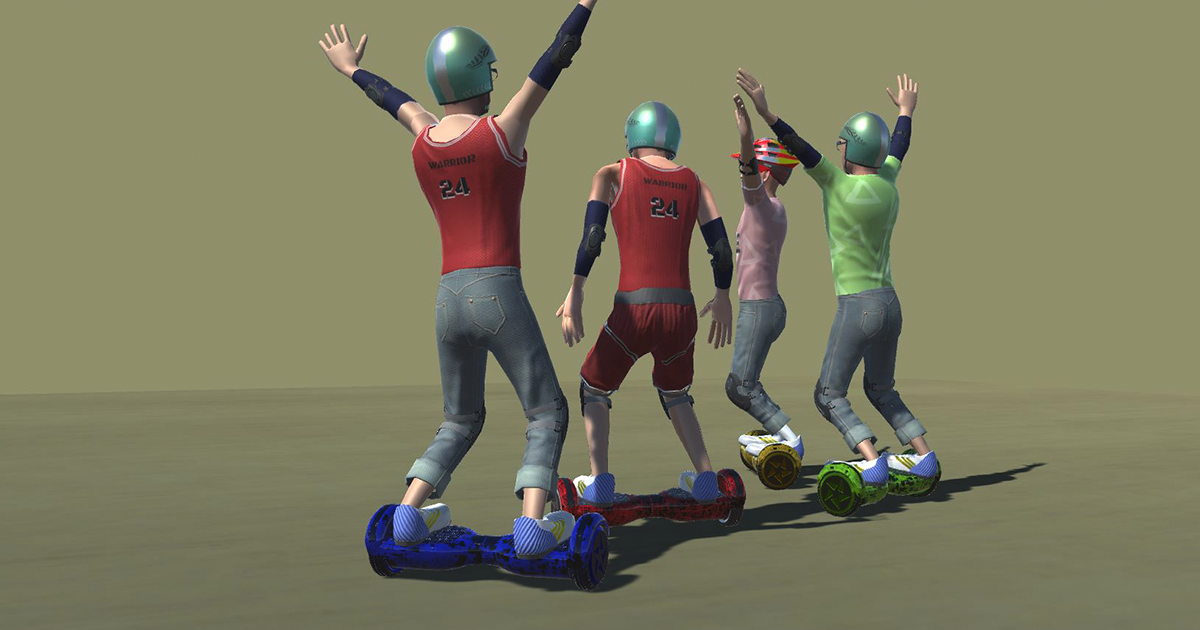 Powerhover Unity Theme Hoverboard Actions | 3D Animations | Unity Asset Store