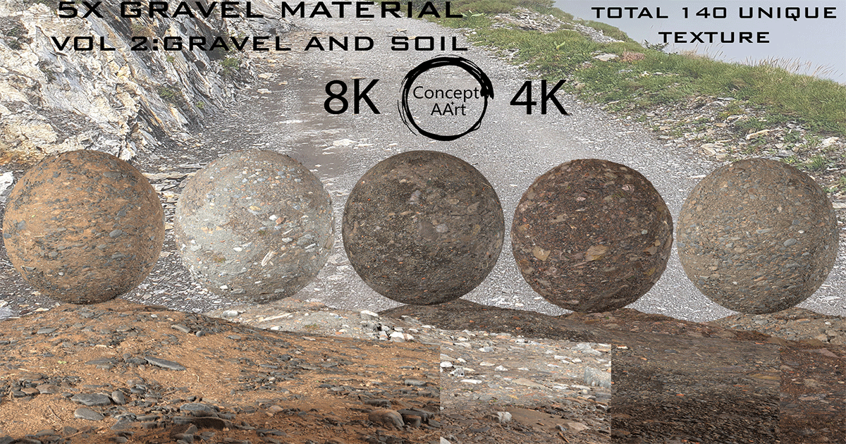 GRAVEL VOL2:GRAVEL AND SOIL | 2D Textures & Materials | Unity Asset Store