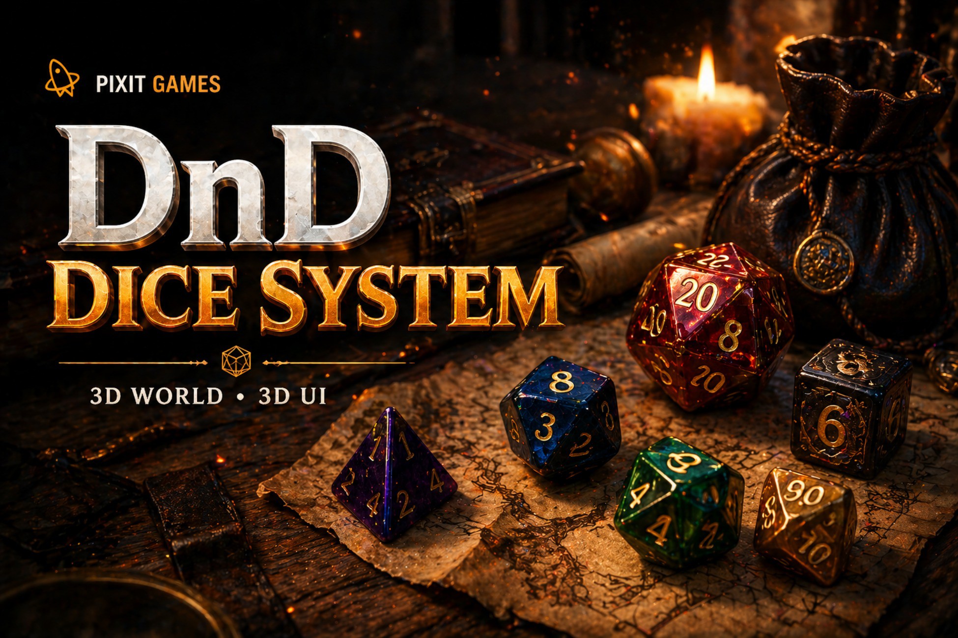 Texture Dice Unity DnD Dice System - 3D World & UI Dice Roller | 게임 툴킷 | Unity Asset Store