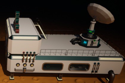 Sci-Fi Planetary Outpost: Ultimate Modular Construction Kit, low-poly stylized