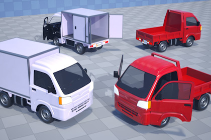 Stylized Drivable Vehicles - Mini Truck Car "Trucko"